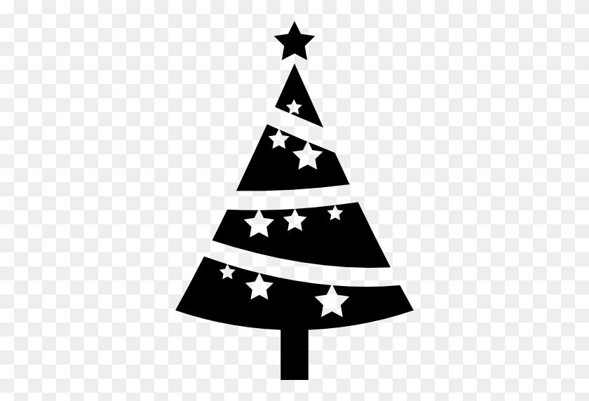 512x512 De Navidad Adornado Con Las Estrellas Descargar Iconos Gratis - Arbol De Navidad Png