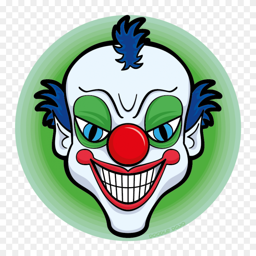 800x800 Dead Doodles Creepy Clown - Scary Clown PNG