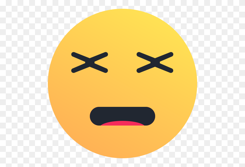 512x512 Dead, Emoji, Emoticon, Face, Reaction, Tired Icon - Smiley Face Emoji PNG