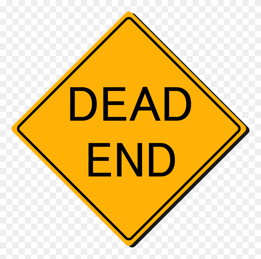 5000x4965 Dead End Sign Png Clipart - Road Sign PNG