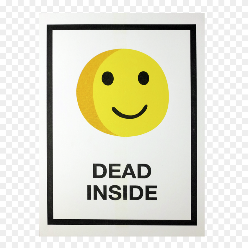 800x800 Dead Inside Imprimir Existencial Emoji Tictail - Dead Emoji Png