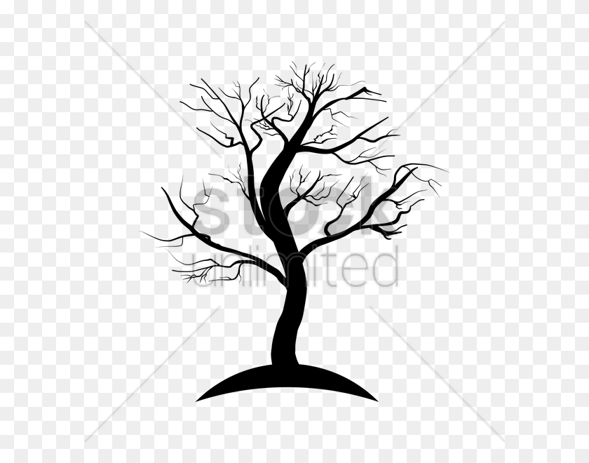600x600 Dead Tree Silhouette Vector Image - Tree Silhouette PNG