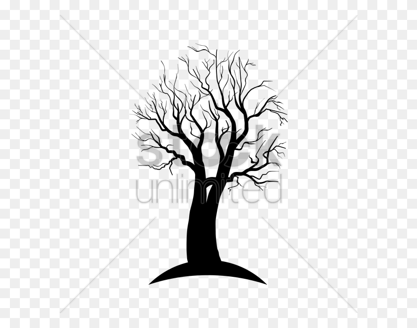 600x600 Dead Tree Silhouette Vector Image - Trees Silhouette PNG