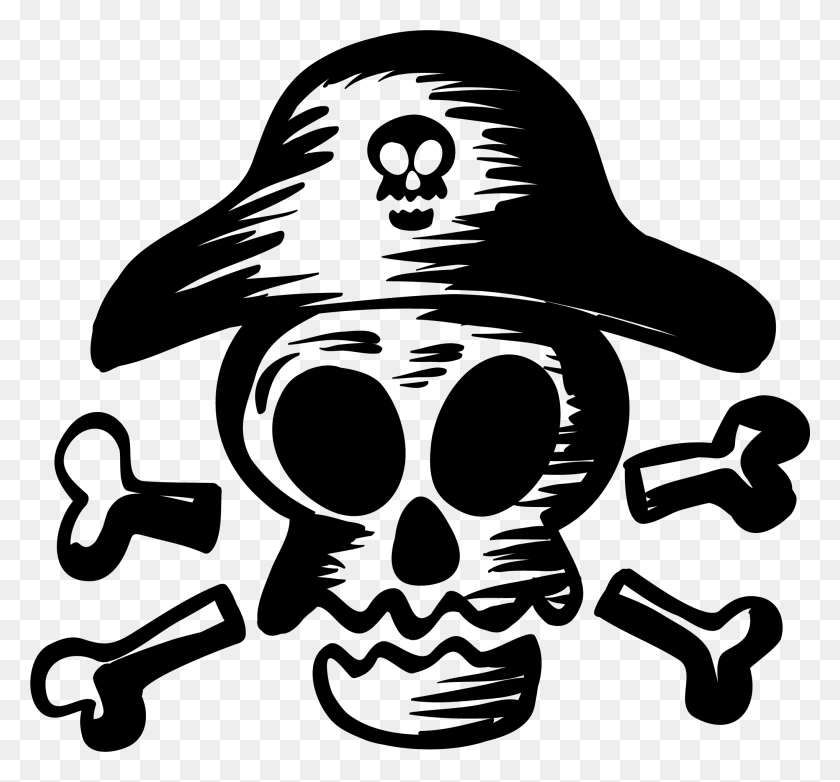 2037x1886 Deadth Clipart Pirate Skull - Noose Clipart