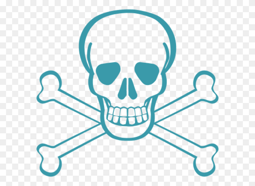 600x554 Deadth Clipart Skull Crossbones - Bandera Pirata Png