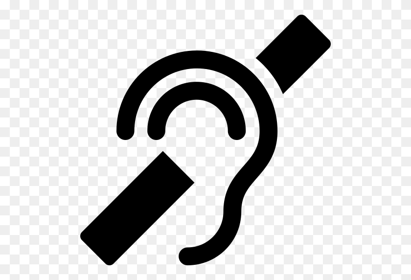 512x512 Deaf, Ear, Hearing Icon With Png And Vector Format For Free - Deaf Clipart