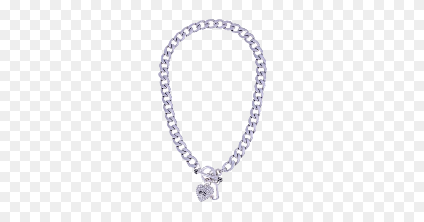 380x380 Deals On Juicy Couture Pave Crown Necklace Silver Rhinestones - Silver Chain PNG