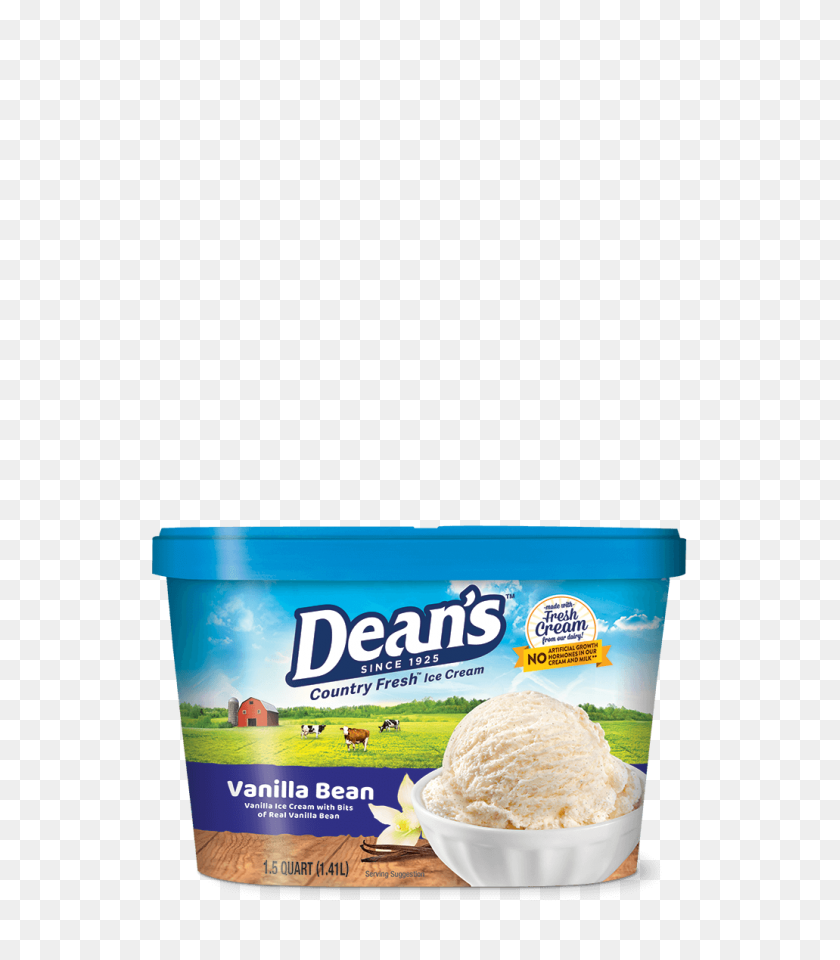 547x900 Dean's Country Fresh Premium Vanilla Bean Ice Cream Reiter Dairy - Vanilla Bean PNG