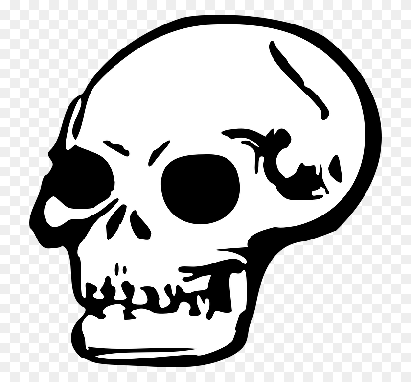720x720 Death Clipart Skull Bone - Black Death Clipart