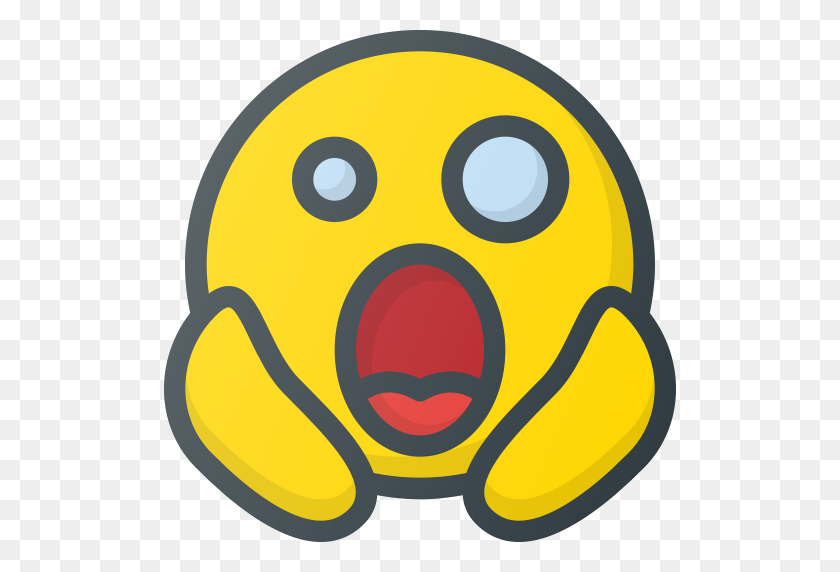 512x512 Death, Emoji, Emote, Emoticon, Emoticons, Scared, To Icon - Scared Emoji PNG