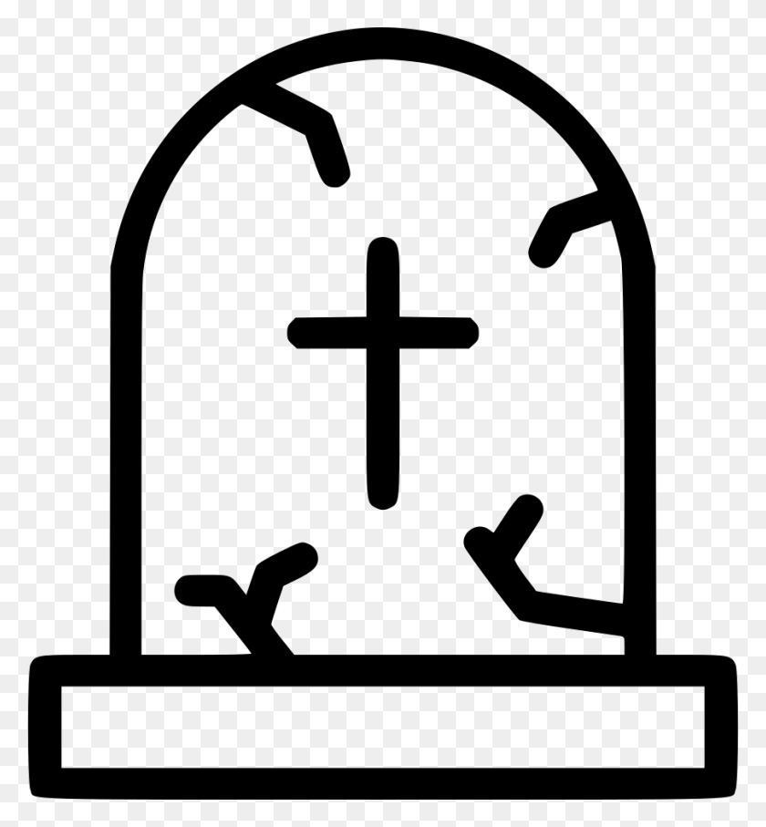 902x980 Death Funeral Grave Gravestone Graveyard Cross Png Icon Free - Funeral PNG
