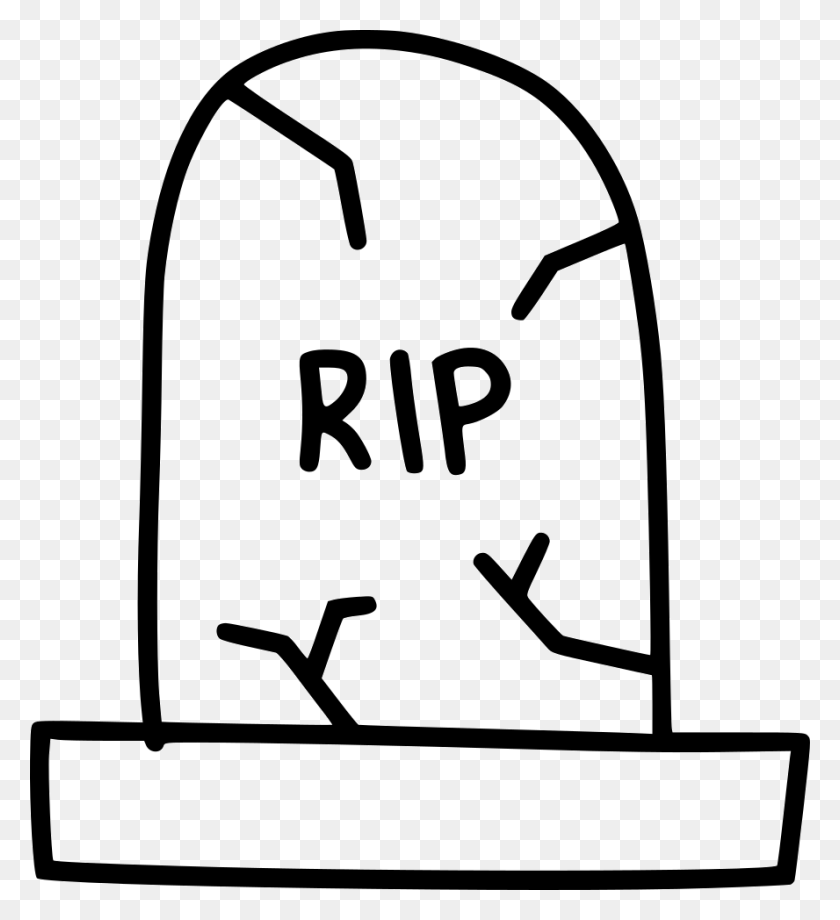 888x980 Death Funeral Grave Gravestone Graveyard Rip Png Icon Free - Rip PNG