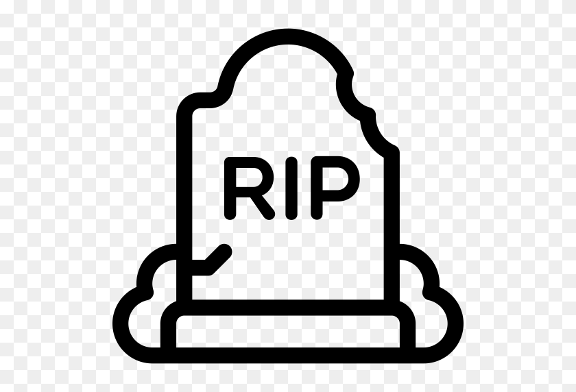 512x512 Death, Funeral, Grave, Gravestone, Halloween, Rip Icon - Rip PNG