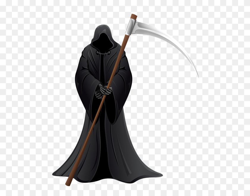 514x600 Death Grim Reaper - Scythe Clipart