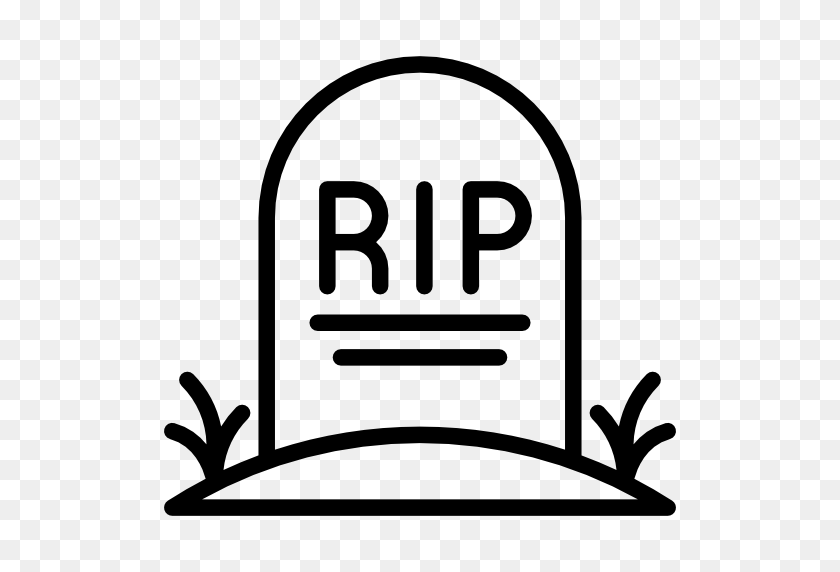 512x512 Muerte, Halloween, Piedra, Cementerio, Rip, Tumba, Tombstone Icon - Rip Clipart