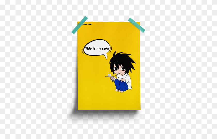 440x478 Death Note Anime Posters India This Is My Cake - Death Note PNG