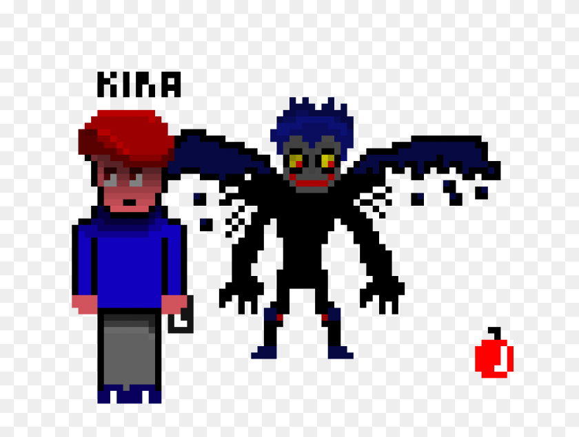 1260x930 Death Note Kira And Ryuk Pixel Art Maker - Death Note PNG