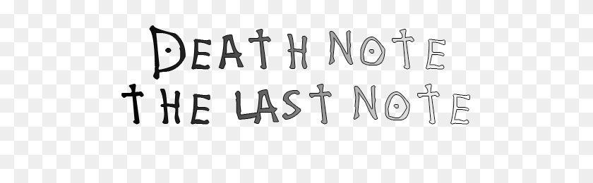 500x200 Death Note The Last Note - Death Note PNG