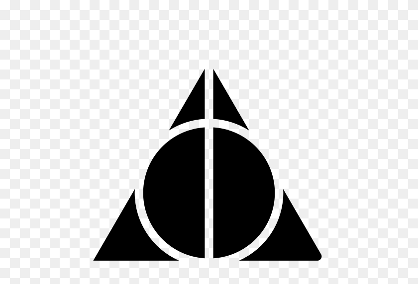 512x512 Deathly, Hallows, Harry, Potter, Solid Icon - Deathly Hallows Clipart