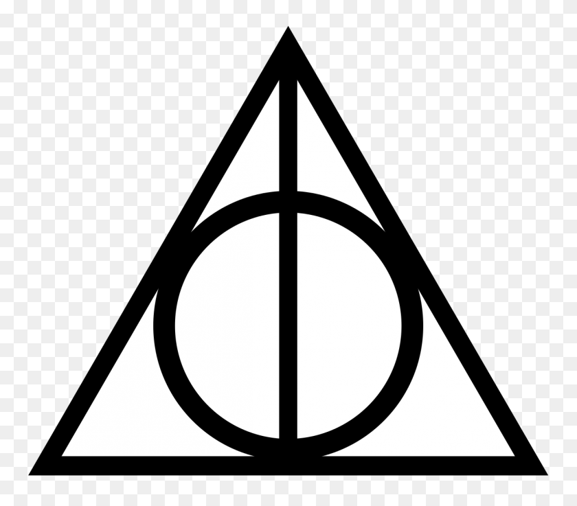 1179x1024 Deathly Hallows Sign - Hogwarts PNG