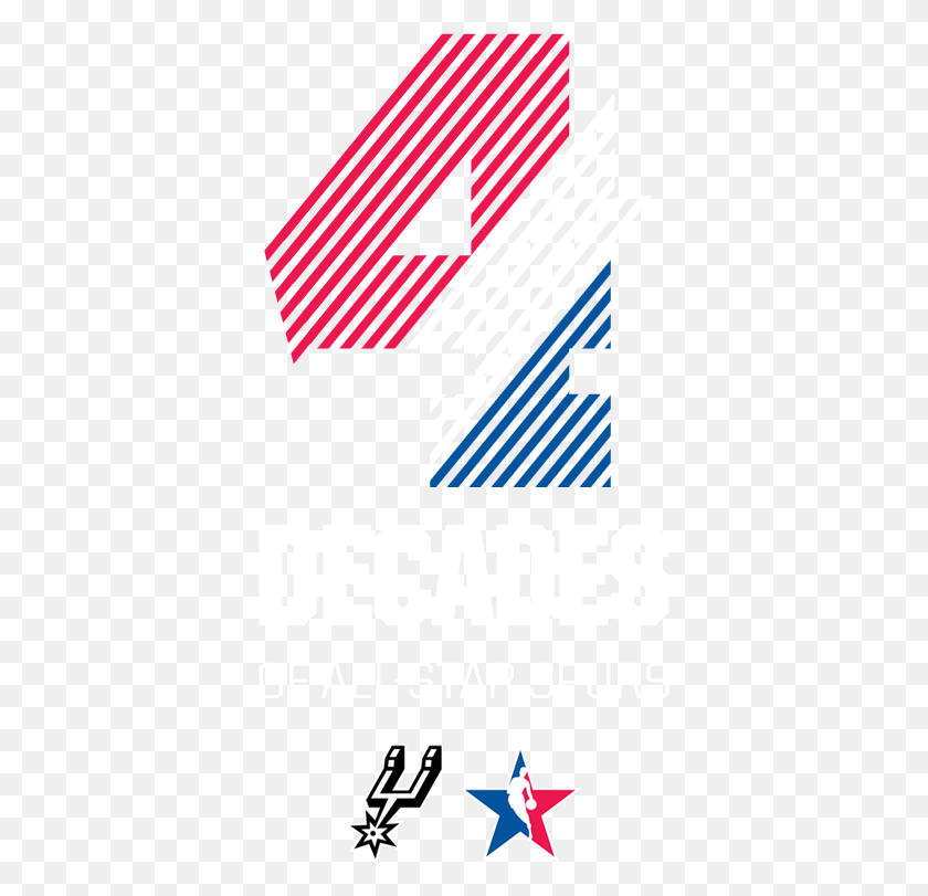 372x751 Decades Of Spurs All Stars San Antonio Spurs - Spurs Logo PNG