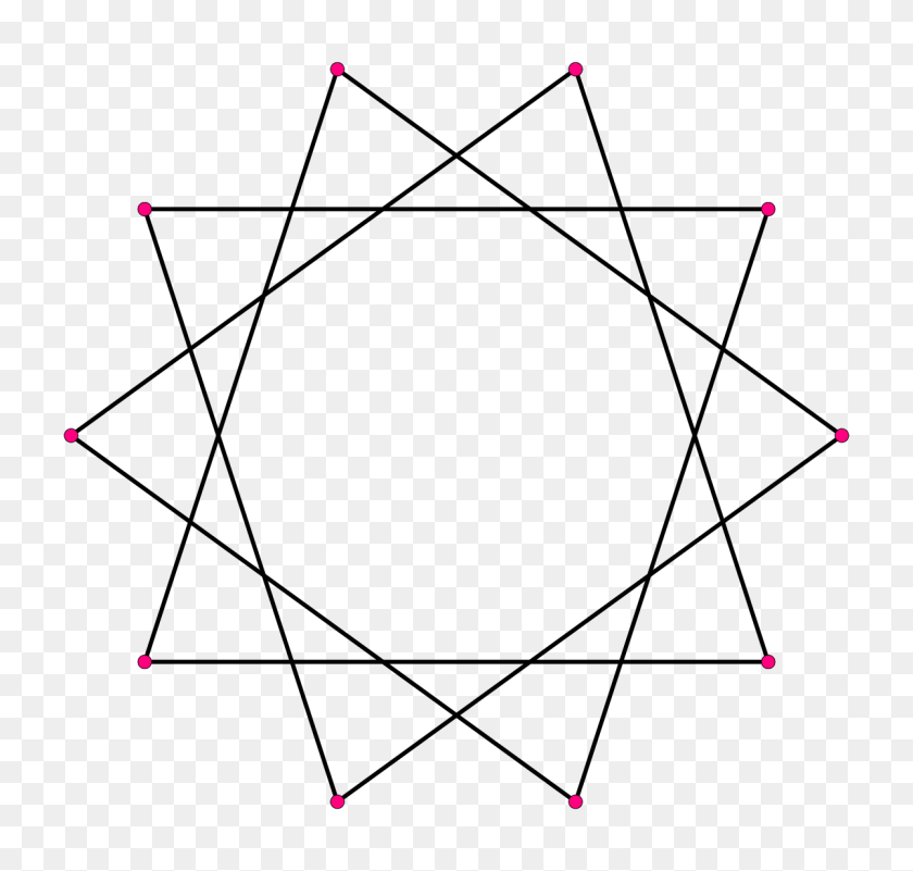 1200x1141 Decagram - Geometric Lines PNG