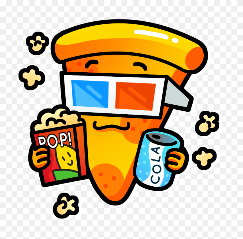1038x1020 December Pizza And A Movie Night - Pizza Emoji PNG