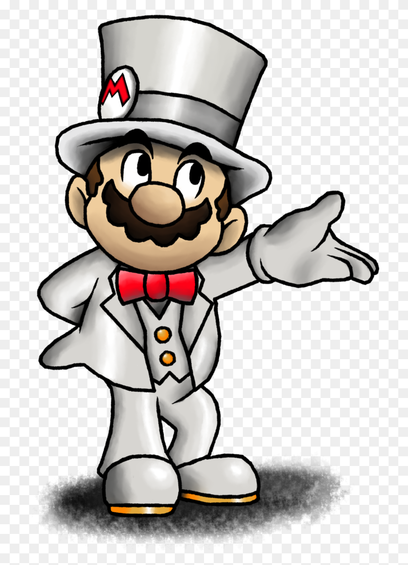 723x1104 Decided To Draw Mario In His Wedding Outfit - Super Mario Odyssey PNG