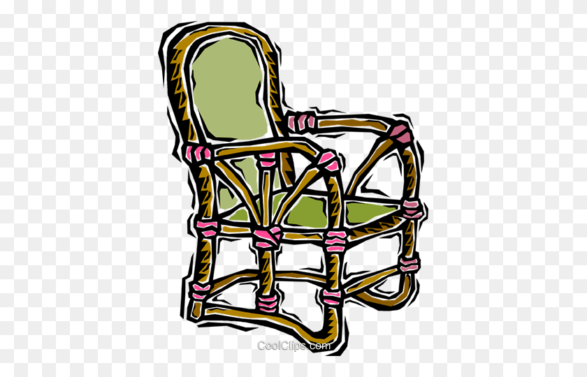 387x480 Deck Chair Royalty Free Vector Clip Art Illustration - Deck Clipart