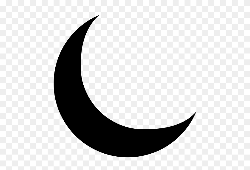 512x512 Declassified Crescent Prayer, Crescent, Crescent Moon Icon - Crescent Moon Clipart Black And White