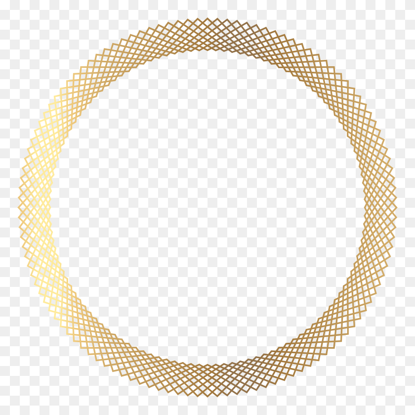 8000x8000 Deco Gold Round Border Png Transparent Clip Gallery - Round Border Clipart