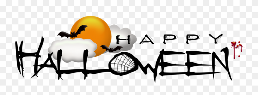 805x260 Deco Happy Halloween Png - Water Polo Ball Clipart