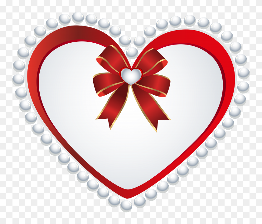 8000x6769 Deco Heart Transparent Png Clip Art - Heart Clipart PNG