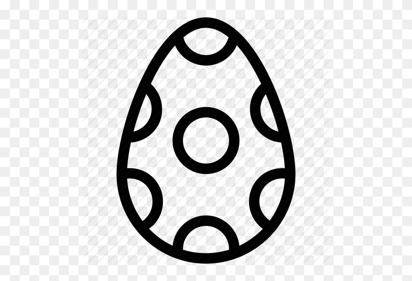 512x512 Decorated Egg, Decoration, Dotted Lines, Easter, Easter Day, Egg Icon - Dotted Lines PNG