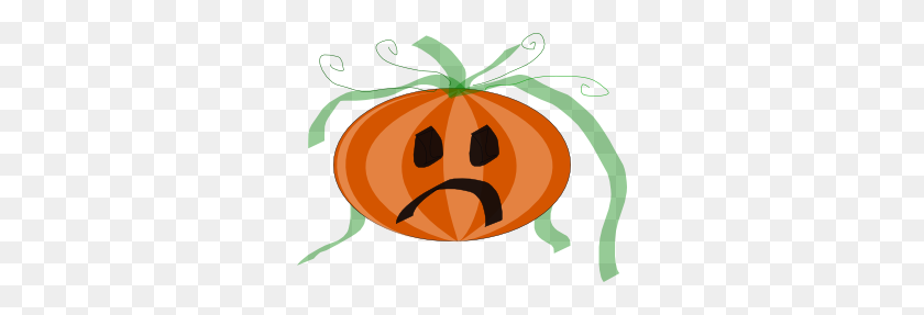 300x227 Decorated Sad Pumpkin Clip Art - Pumpkin Face Clipart