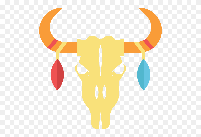 512x512 Decoration, Art, Native American, Ornament, Bull Skull Icon - Bull Skull Clipart