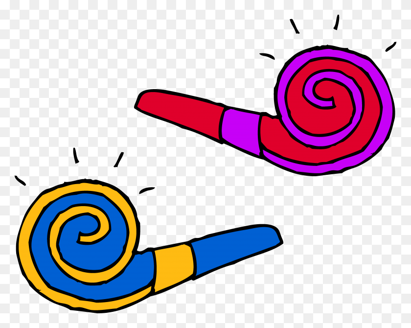 4660x3647 Decoration Clipart Party Blower - Party Streamers Clipart
