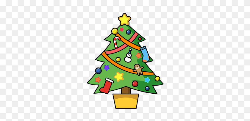 300x347 Decorations Clipart Christmas Tree - Christmas Decorations PNG