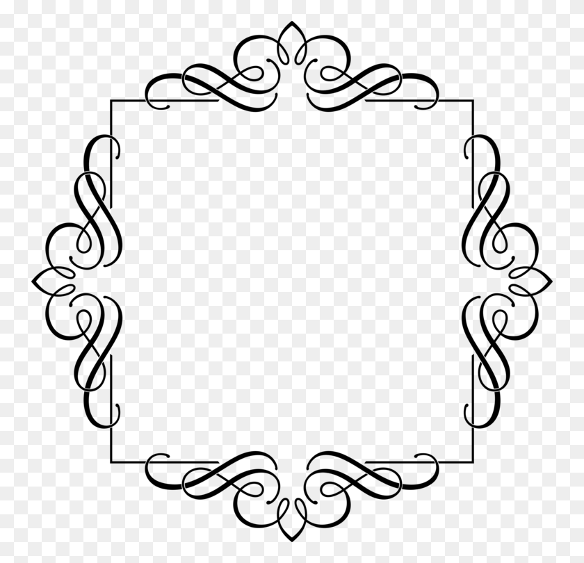 750x750 Decorative Arts Picture Frames Ornament Drawing - Fancy Frame Clipart