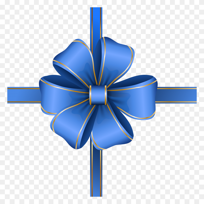 7000x7000 Decorative Blue Bow Transparent Png Clip Art Gallery - Blue Bow Clipart