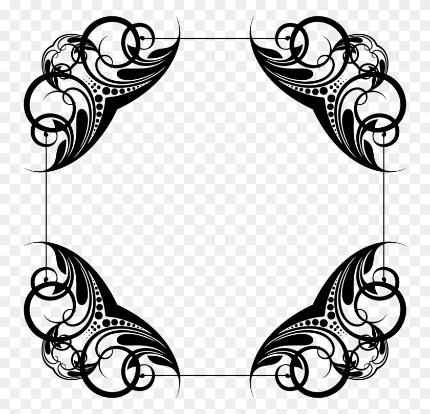 750x750 Decorative Corners Borders And Frames Ornament Encapsulated - Rustic Frame Clipart