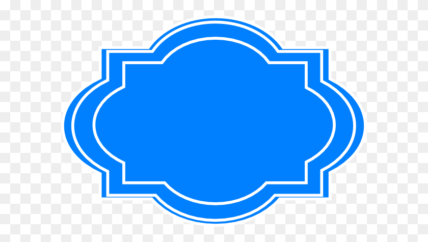600x415 Etiqueta Decorativa Azul Clipart - Etiqueta Png