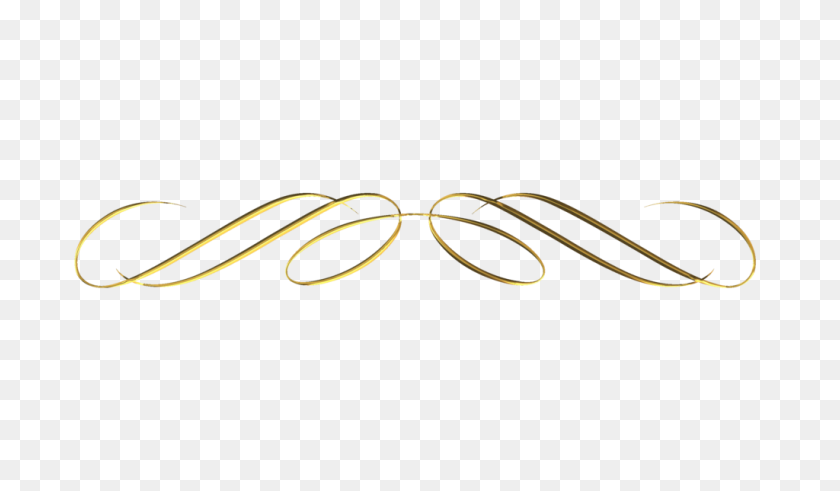 1024x566 Decorative Line Gold Clipart - Gold PNG