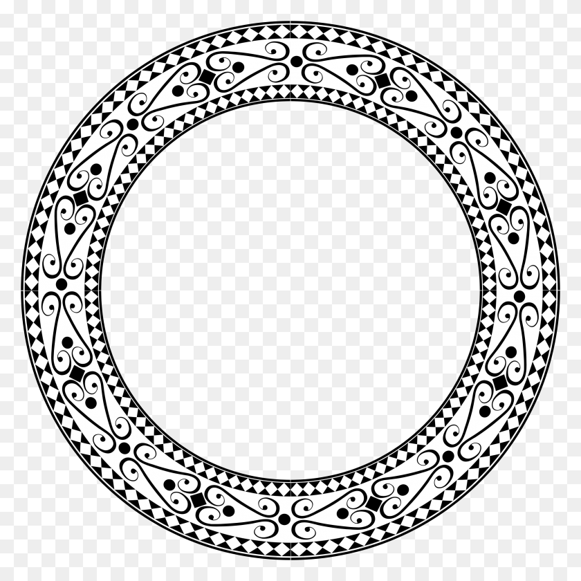 2354x2354 Decorative Ornamental Round Frame Large Icons Png - Round Frame PNG