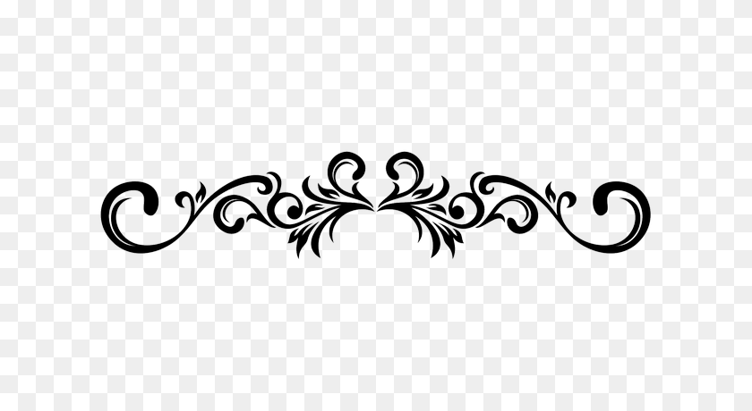 645x400 Decorative Scroll Decals Stickers High Style Wall Decals - Wall Art PNG
