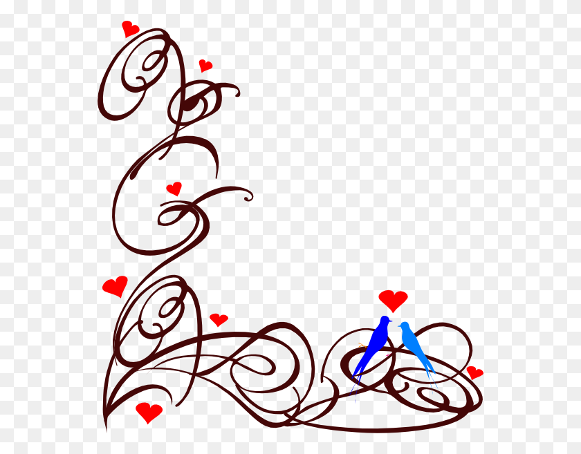 558x597 Decorative Swirl Bird Png, Clip Art For Web - Decorative Swirl Clipart