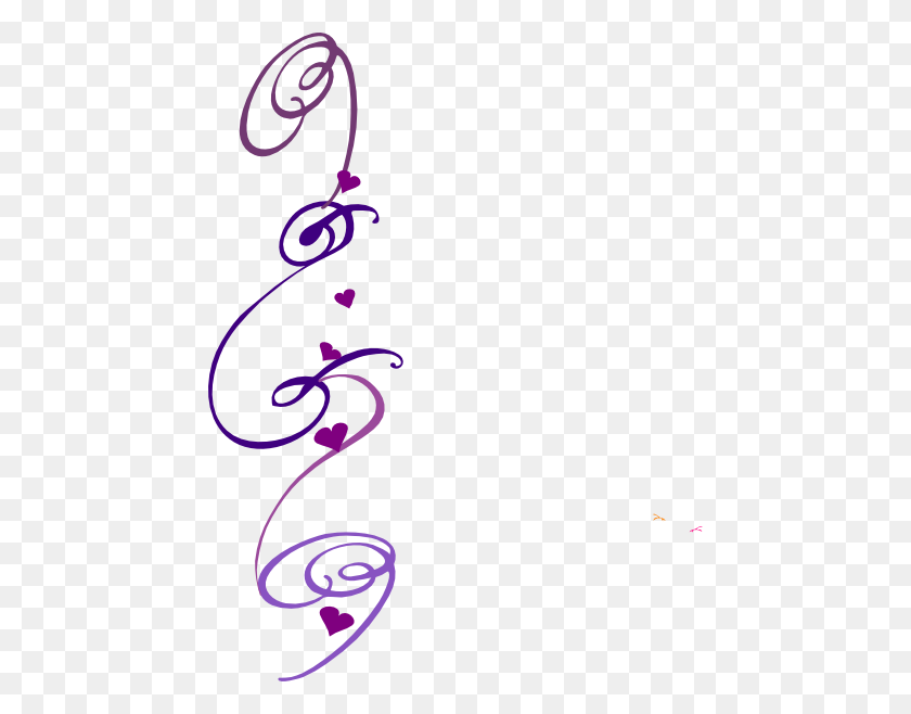 456x598 Decorative Swirl Purple Clip Art - Decorative Swirl Clipart