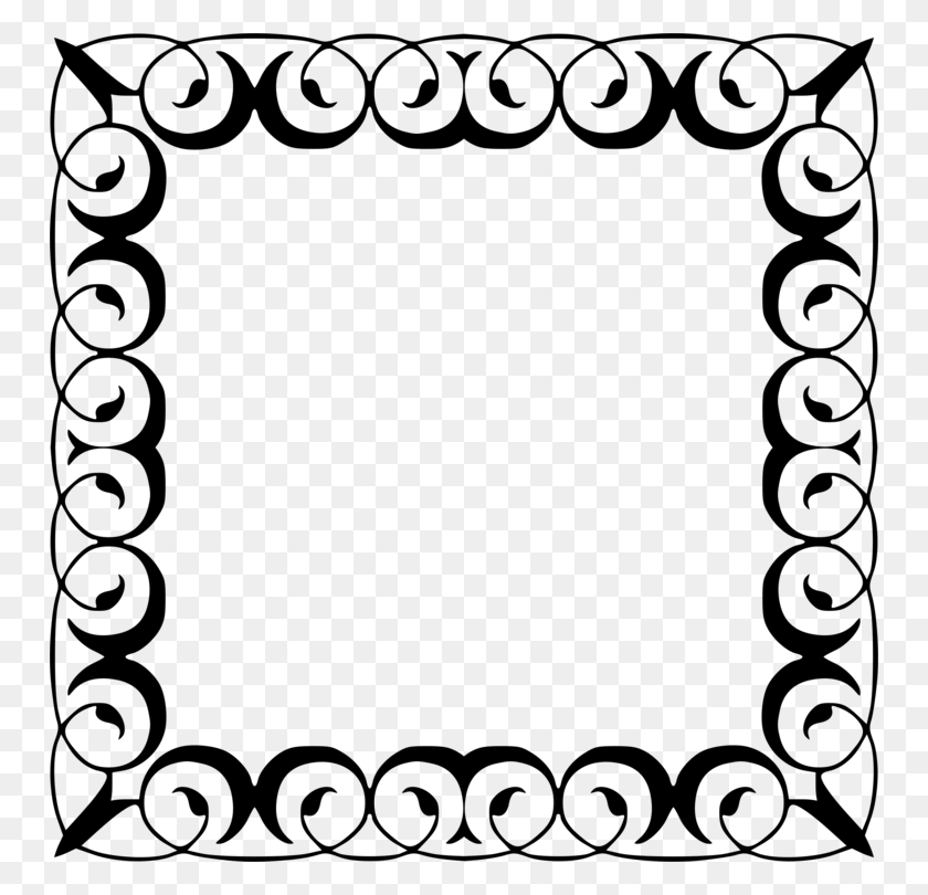 750x750 Decorative Victorian Clipart Frame Drawing Pictures - Victorian Frame PNG