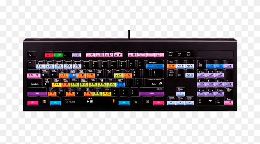 1000x520 Dedicated Image Line Fl Studio Logickeyboard With Colored Keycaps - Fl Studio Logo PNG
