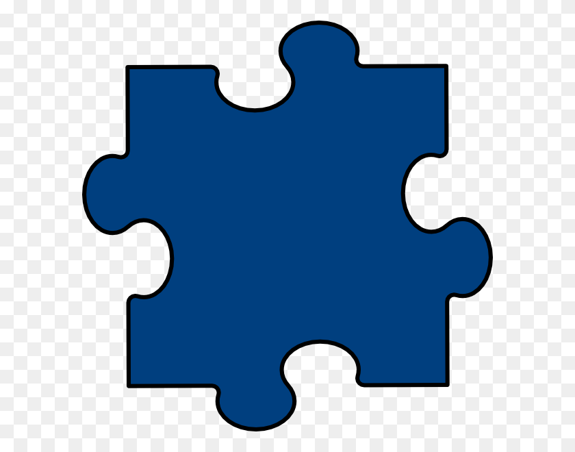 600x600 Deep Blue Puzzle Piece Clip Art - Deep Clipart